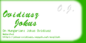 ovidiusz jokus business card